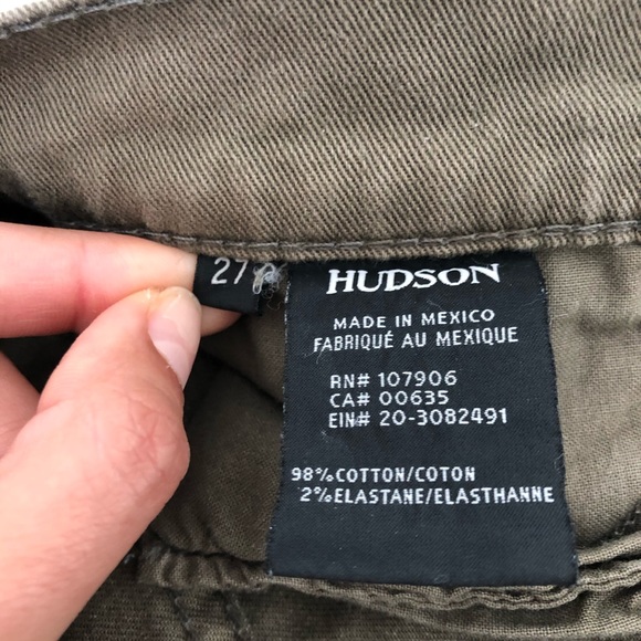 Hudson Cut Off Shorts (Military Green) - Picture 3 of 4